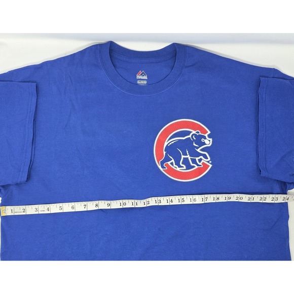 Chicago Cubs Kris Bryant #17 Blue Jersey T-Shirt Men's XL Majestic MLB - Picture 5 of 9